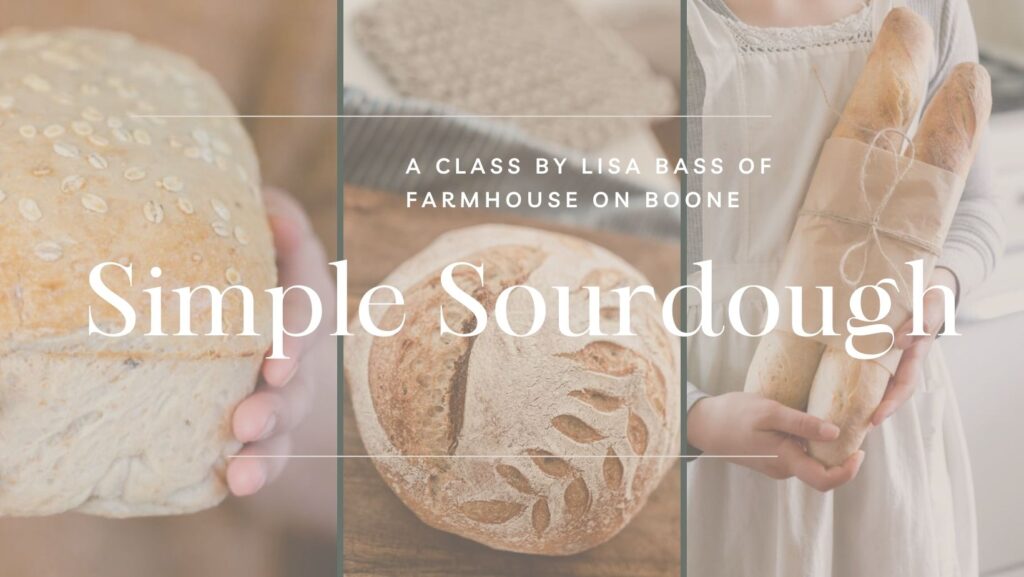 simple sourdough course by Lisa bass from farmhouse on Boone